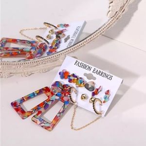 Geometric Earrings Set